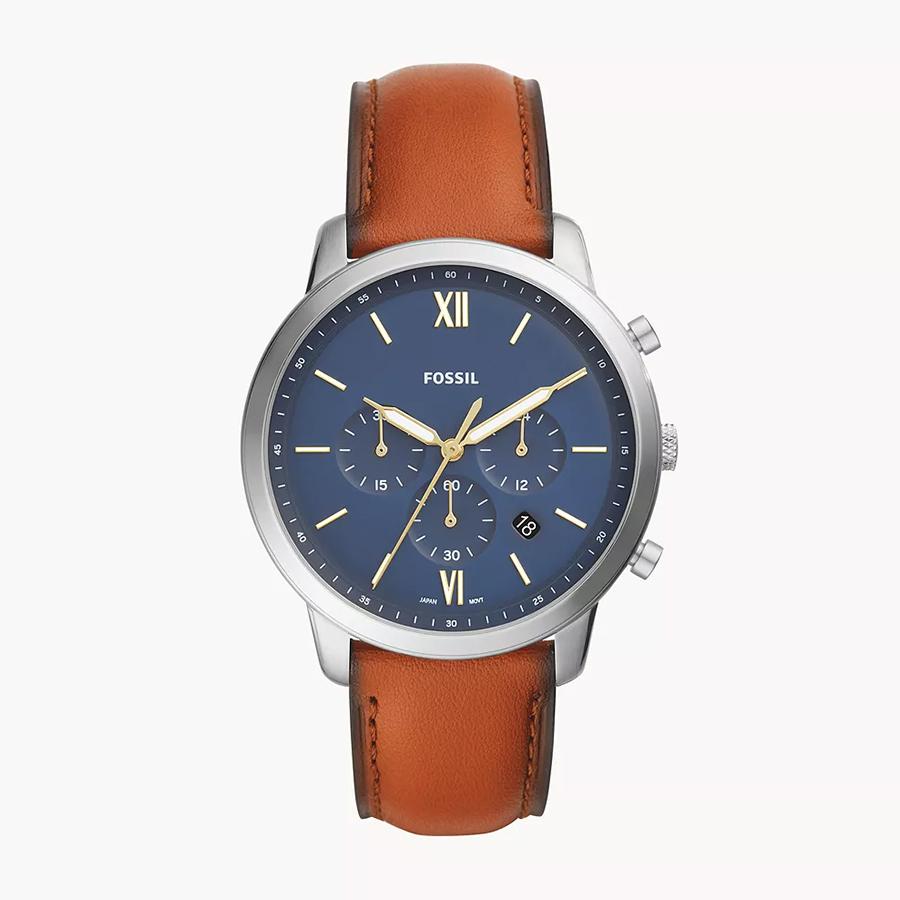 Fossil Neutra Хронограф Коричневые Кожаные Часы FS5453