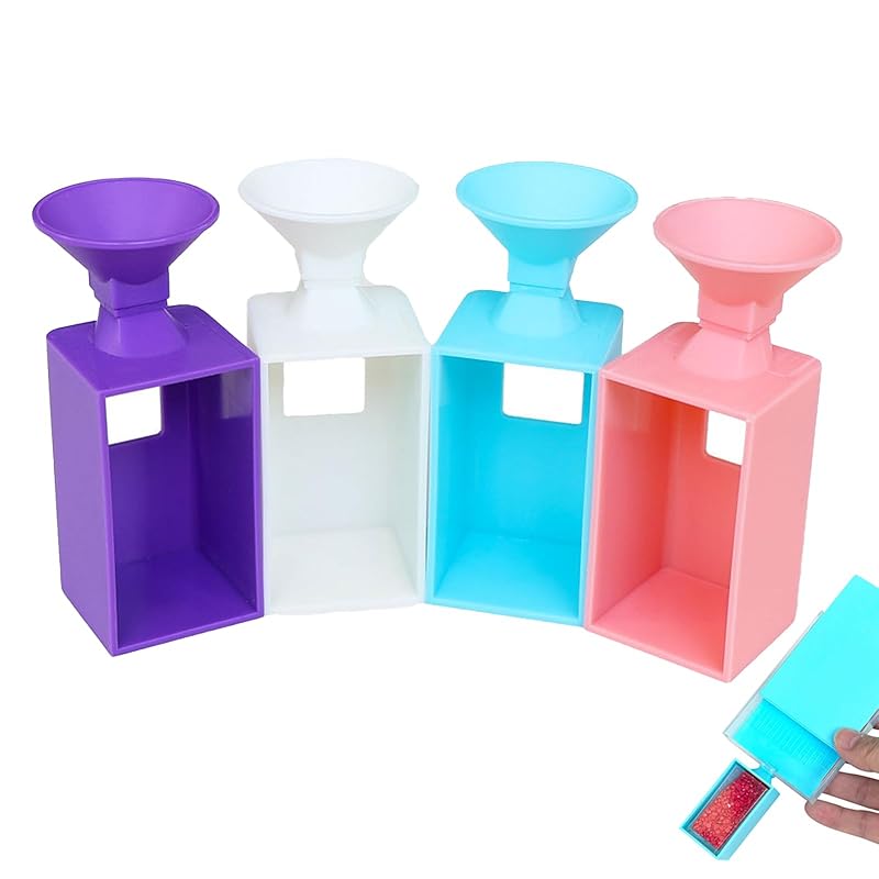 

PAVIKE diamond art funnel set of 4 diamond painting tools bead storage container bead classification For DIY handmade handicraft supplies for diamond