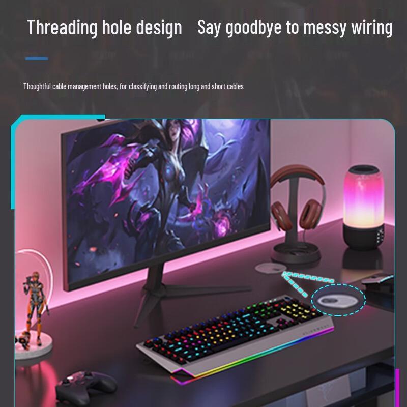 Shengbei Gaming Office Desk with Integrated Bookshelf