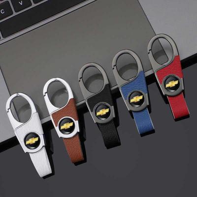 Car Emblem Key Rings Luxury Leather Keychain Pendant for AVEO CRUZE EQUINOx IMPALA LACETTI MALIBU SILVERADO SPARK