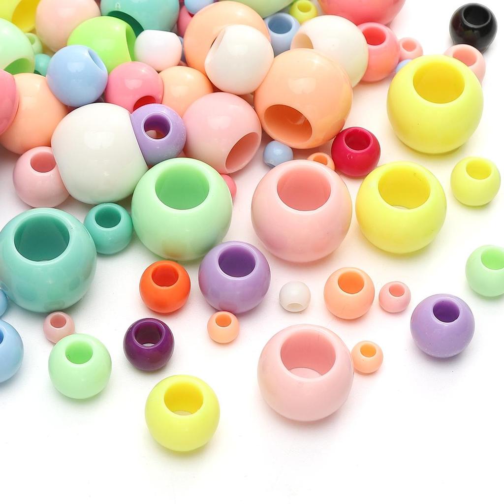 6-20mm Acrylic Ice Ceam Colored Macroporous Beads For DIY Necklace Bracelet Earrings Jewelry Making Craft Accessories