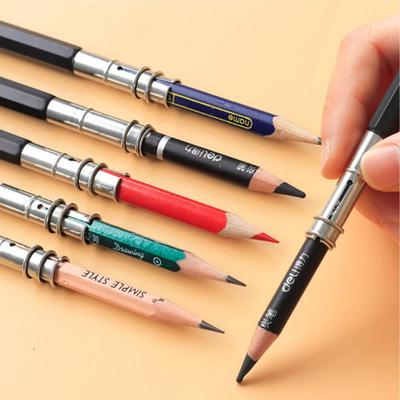 5Pcs Metal Pencil Extender Stainless Steel Pencil Connector Pencil Clip Double End Pencil Extender Pencil Sleeve