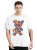 Fashion All-match Women Cotton T-shirt Cartoons Cute Bear Tops Summer Black Classic O-Neck Tee Women Clothes Hip Hop Tshirt