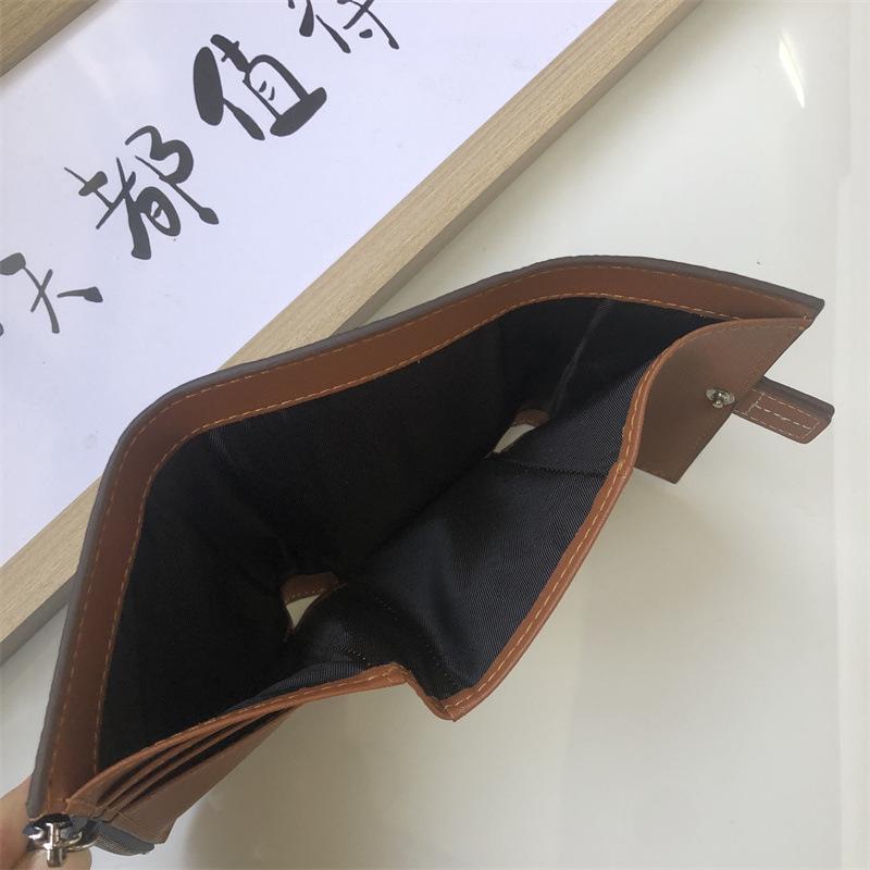 Women's Leather Wallet All Cowhide Short Three-fold New Large Capacity Zipper Zero Wallet Fashion Dyeing Small Handbag