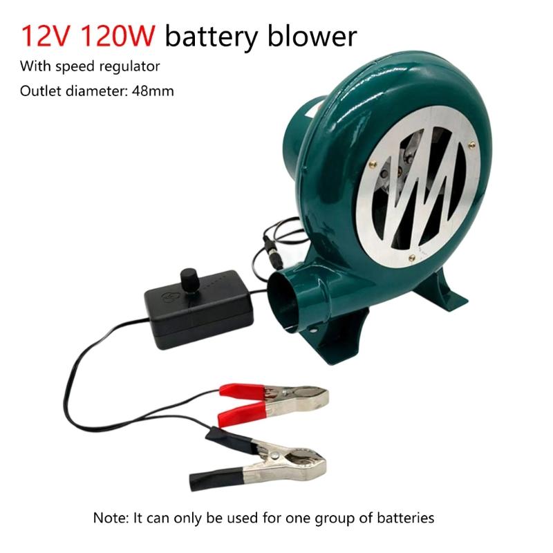 Efficient 12V Adjustable Outdoor Blower Fan Portable Barbecue Grill Aid Grill Fire Accelerators With Overload Protection