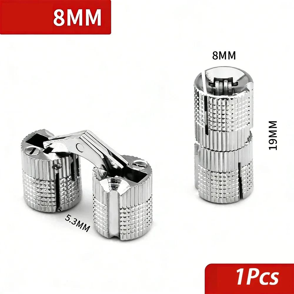 8*19mm ~ 16*33mm 1Pcs Cylindrical Hidden Gate Hinge Copper Invisible Hinges Cross Hinge Hidden Furniture Hardware