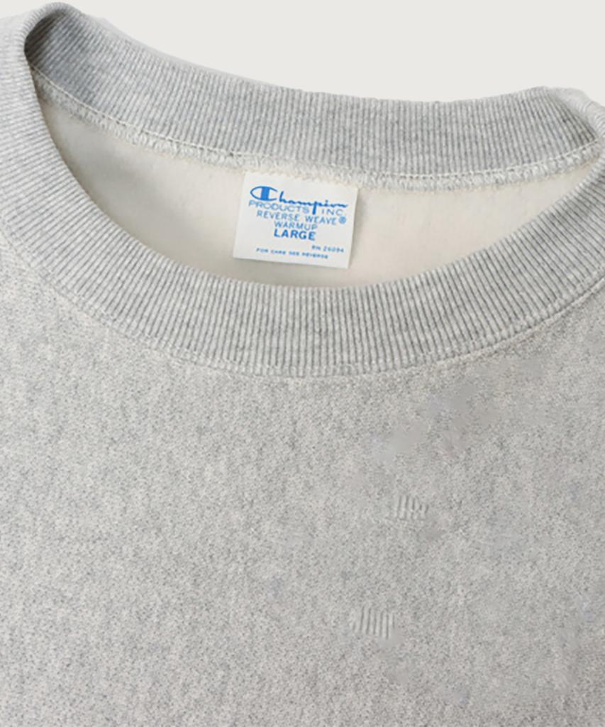Champion Reverse Weave Blu-Tack Regular Fit Brushed Crew Neck Sweatshirt Silver Grey