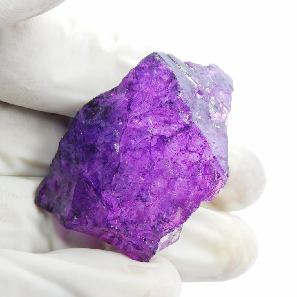Natural Purple Sapphire Loose Gemstone 124.00 Ct Uncut Raw Rough September Birthday Birthstone
