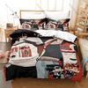 3PCS Jackpot Crash Course Text Pattern Duvet Cover Set Minimal Casino Typography Bedding Cover With 2 Pillowcases Bedroom Decor