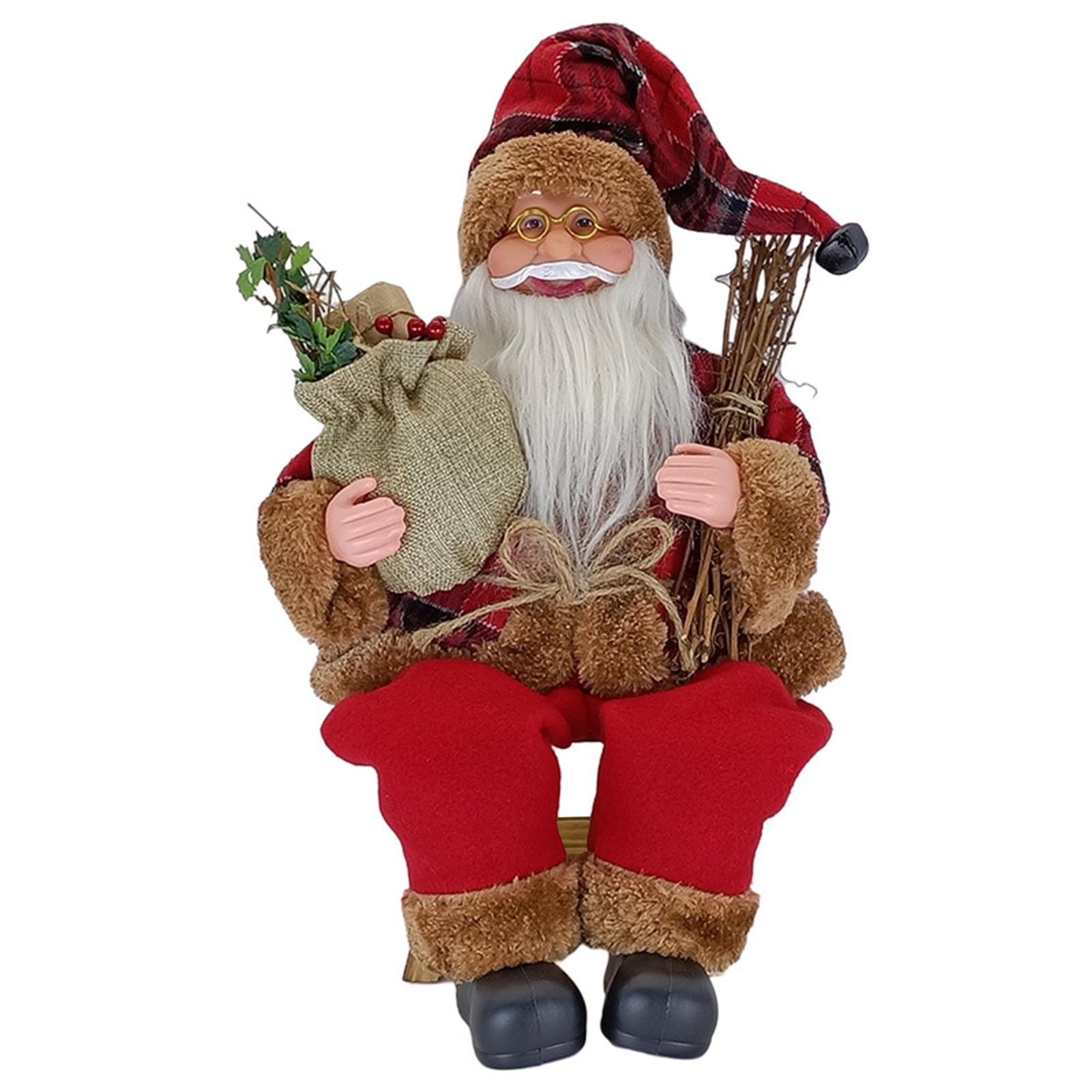 

50cm Sitting Santa Clauses Decoration Fashionable Vivid Christmas Handiworks Artwaresfor Office Home Decoration As Shown