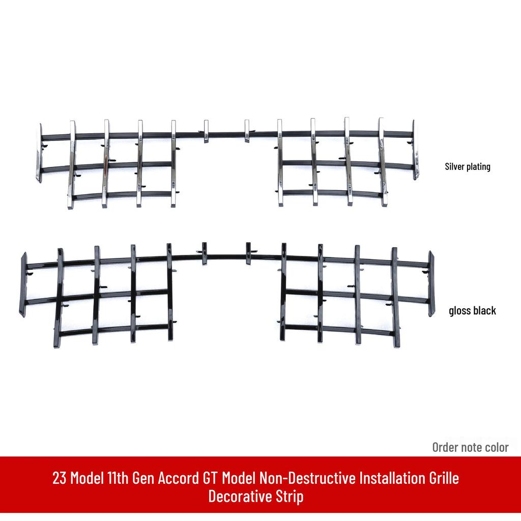 2023 Accord 11th Gen GT Style Grille & Body Kit: Front Lip, Side Skirts, Louvers, Tail Wing