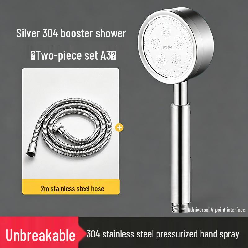Pommeau de douche haute pression en acier inoxydable 304 avec filtre