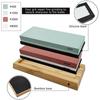 1Set Kitchen Knife Sharpening Stones Set Knife Sharpening Kit 400/1000 3000/8000 Grit Wet Stone Flattening Stone Angle Guide Leather Strop