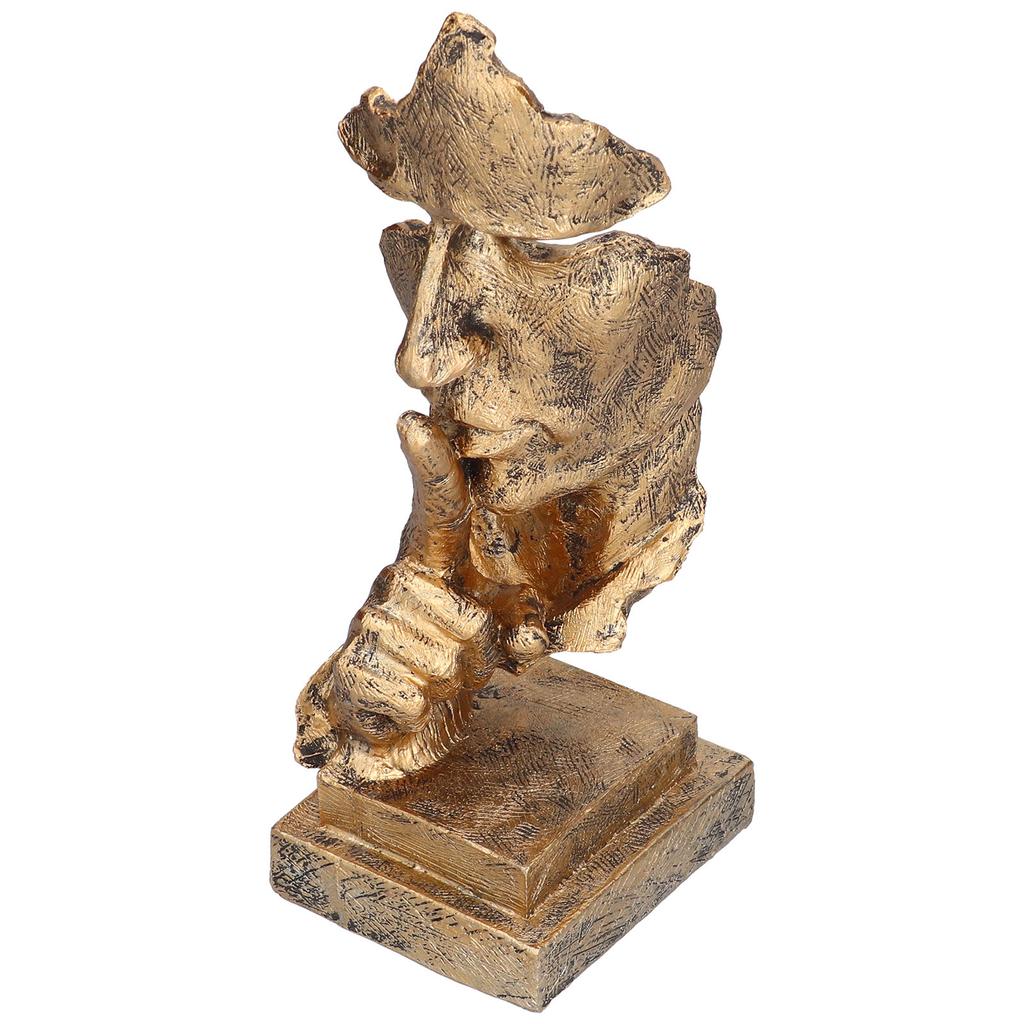 Keep Silence Statue Interesting Unique Appearance Fine Workmanship Vivid Beautiful Thinker Statue