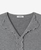 BASIKA Slim Ruffle Knit (Gray)