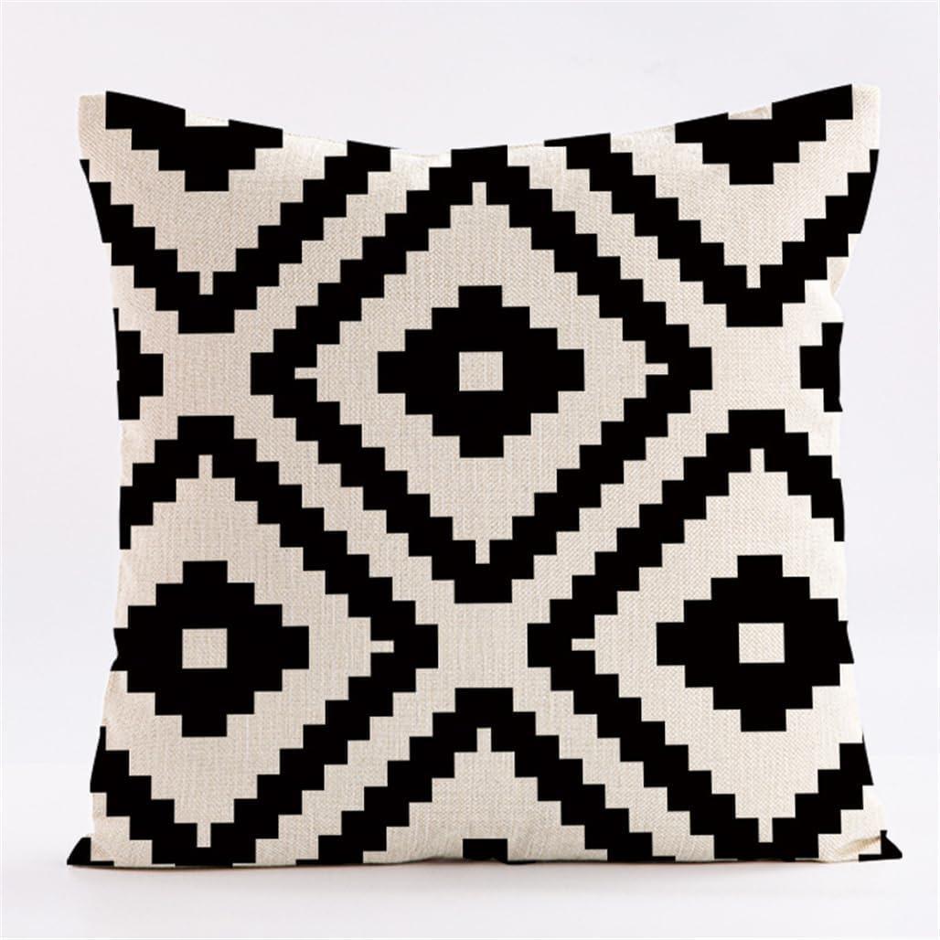 

Шикарні чорно-білі геометричні наволочкиНаволочка на подушку для дивана у вітальню, м яка та зручна, прикраса для спальні 20x20in 50x50cm