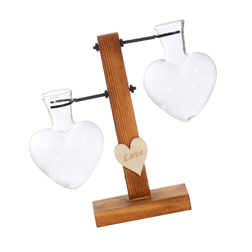 2pcs Shaped Vase in Wooden to Clean Planter