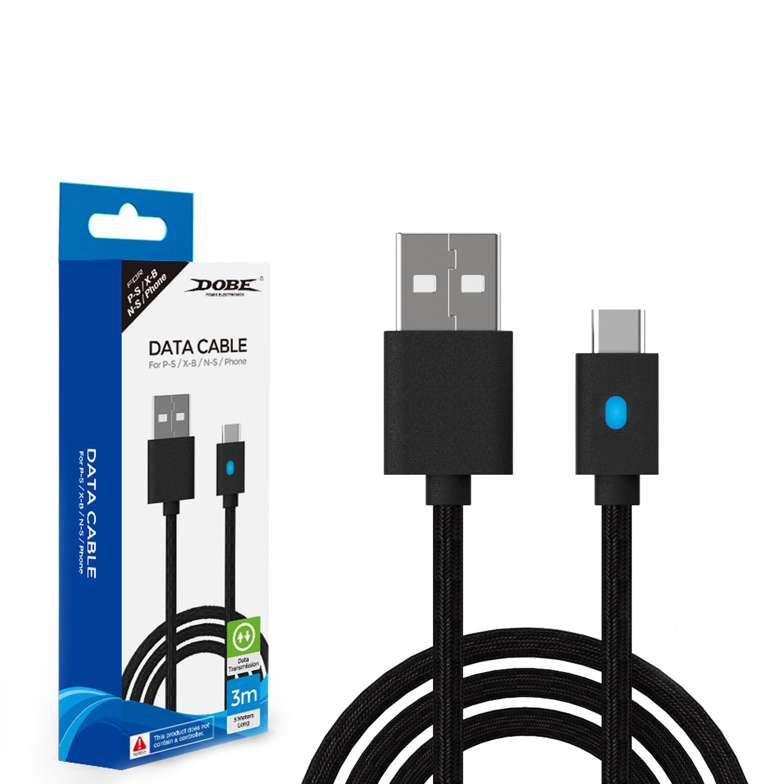 

3M Long Charging Cable for PS5 Controller New with LED Charging Status Indicator for Xbox Heat High Fast Charging PlayStation 5 Charging USB Fast