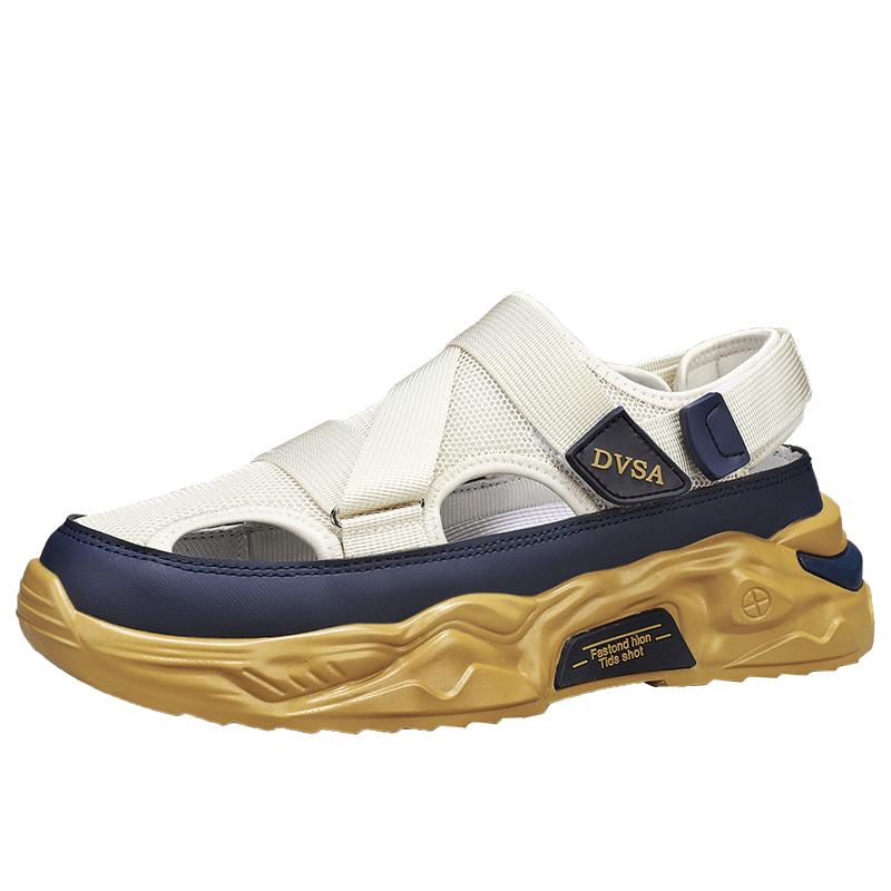 

Летние мужские сандалии из натуральной кожи, мужская повседневная обувь, уличные мужские кожаные сандалии для мужчин, пляжная обувь, римская мужская обувь 44