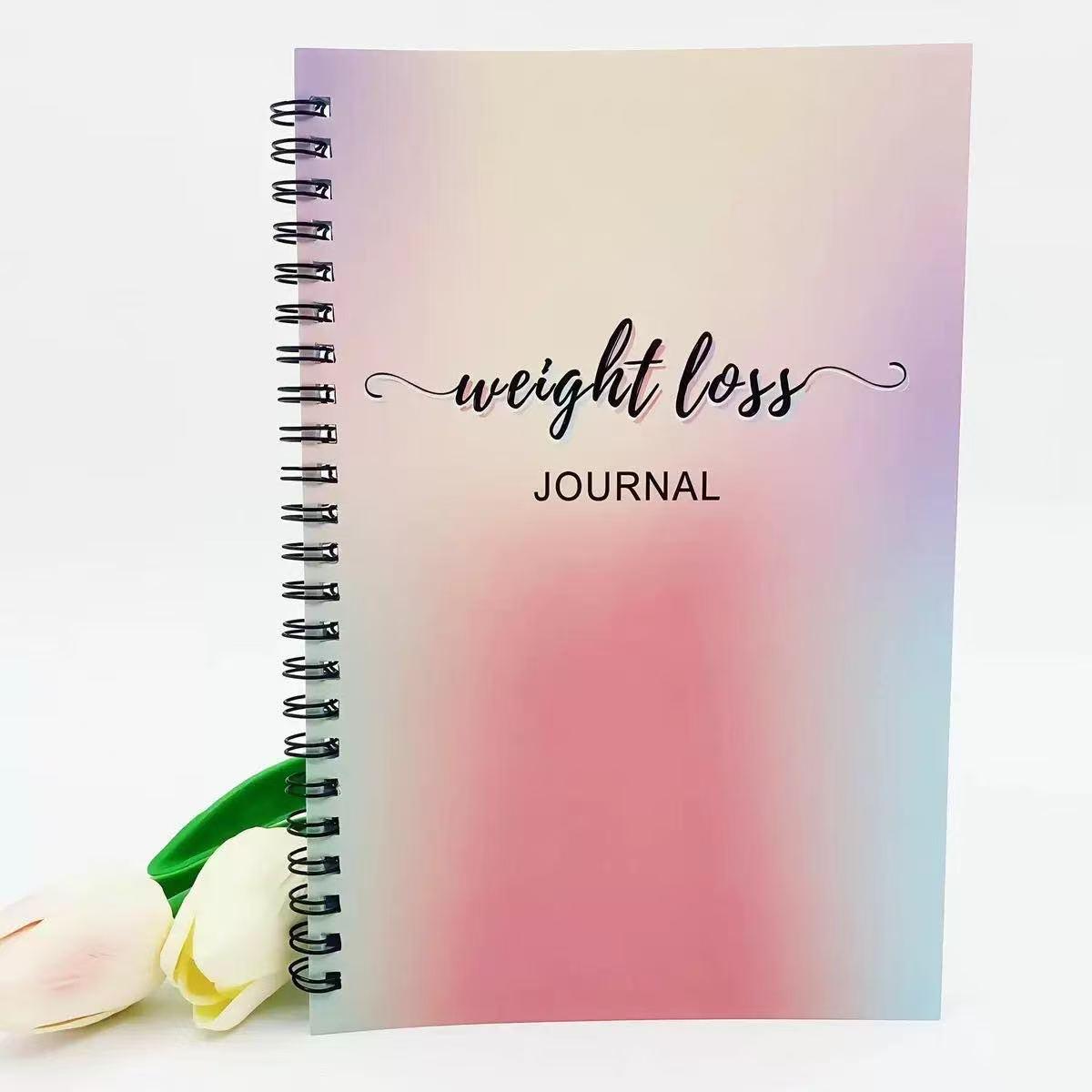 Spiral-Bound A5 Motivational Weight Loss Journal Notebook