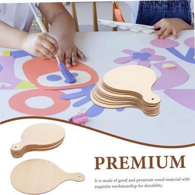 Unfertiges rundes Holzschneidebrett mit Griff Schneidebretter für Bastelarbeiten Glatte Oberfläche Dekorative Servierplatte zum Backen