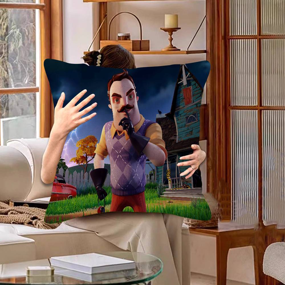Spiel Hello Neighbor 2 Kissen Anime Kissen Sofa Bett Kopfkissenbezug Kissenbezug 45x45 cm Mode