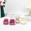 Mini Sofa Chair 3D Silicone Mold Flexible Candle Wax Soap Making Mould DIY Craft for Make Chocolates Hard Candy Dessert