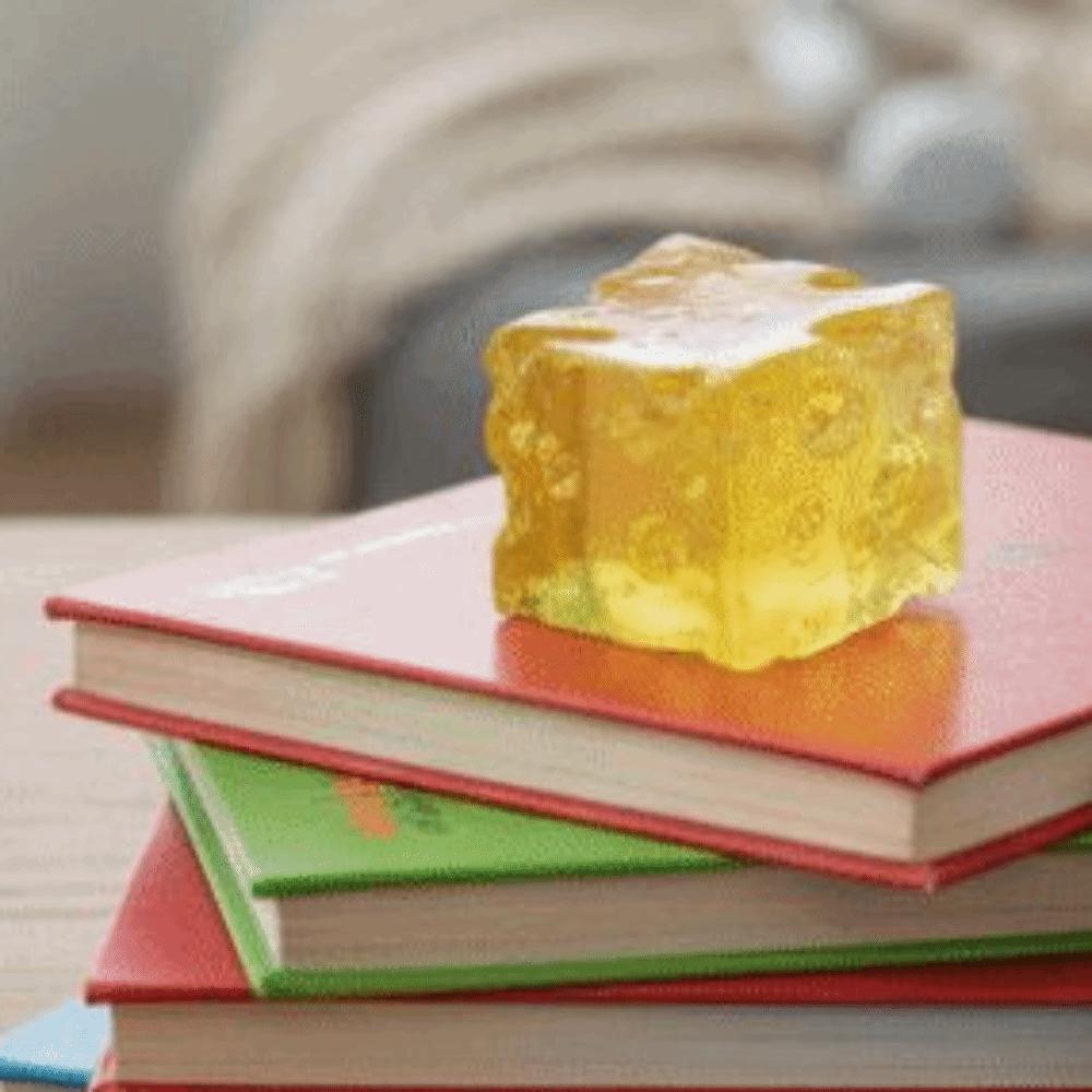 Slow Rebound Cheese Pinch Toy Transparent Non Rebound Fidget Toy Cheese Squeezed Cube Calming Toy