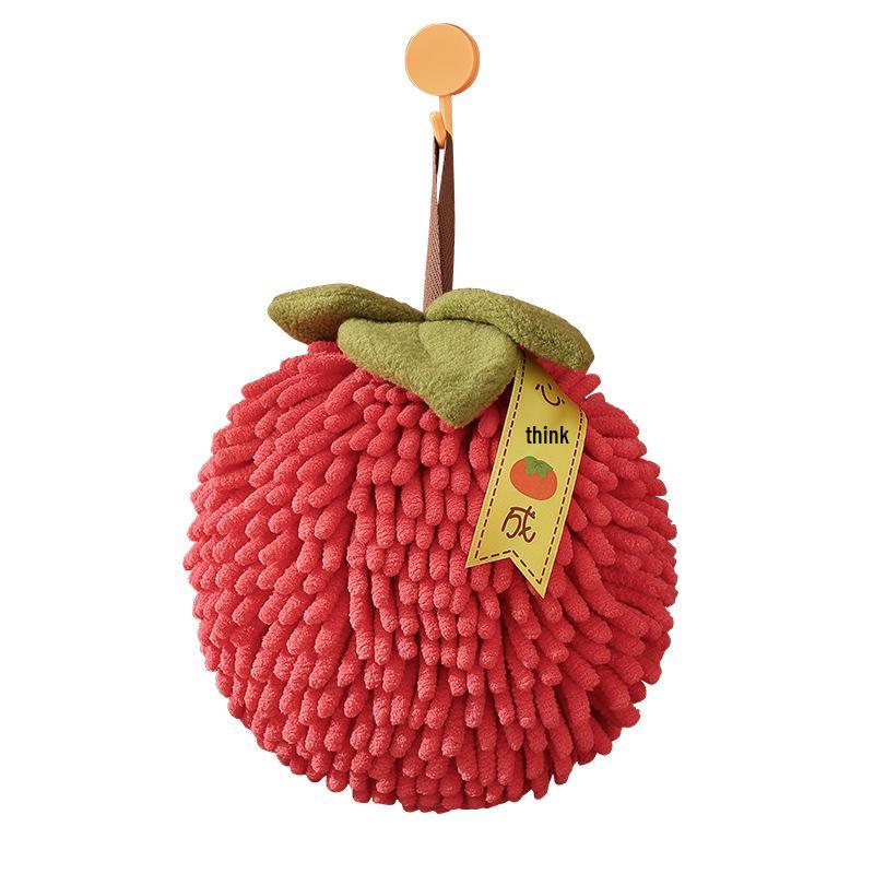 Festive Chenille Hand Towel - Absorbent, Thick, Hanging Towel for Kitchen & Bathroom