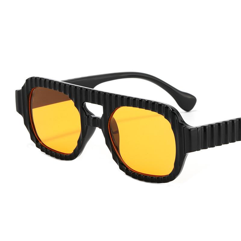 New Retro Double Beam Gradient Rectangular Women Sunglasses Brand Leopard Irregular Frame Design Men High Quality Glasses Uv400