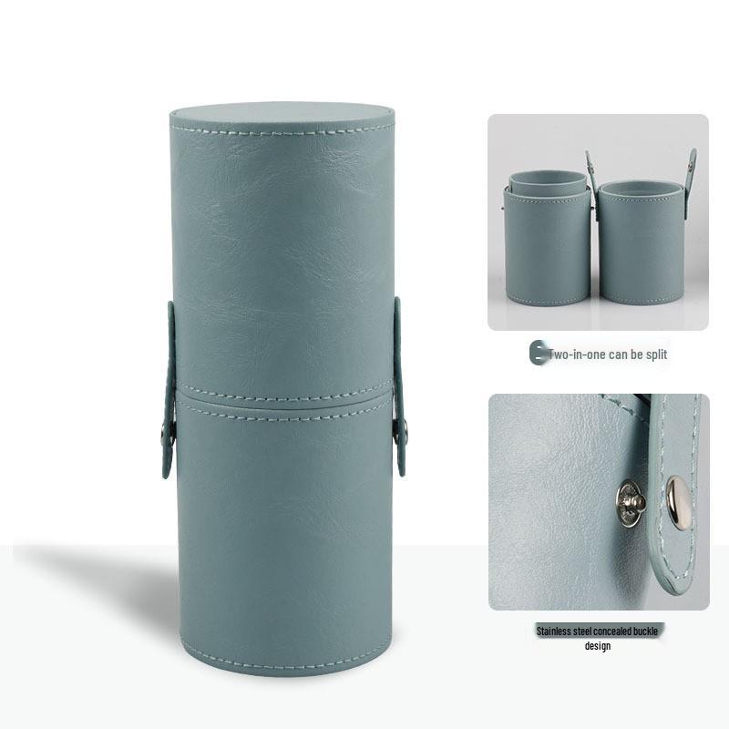 14-Piece Makeup Brush Storage Bucket Set - Round Box