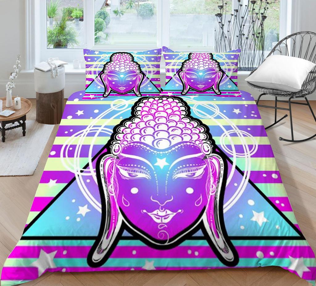 Bohemian Style Duvet Cover Set Boho Bedding Cover Pillowcase Boho Home Bed Clothes Man Quilt Cover King Size Bed Clothes