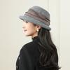New Elegant Bucket Hat Women's Autumn and Winter Basin Hat Versatile Crimped Warm Woolen Hat