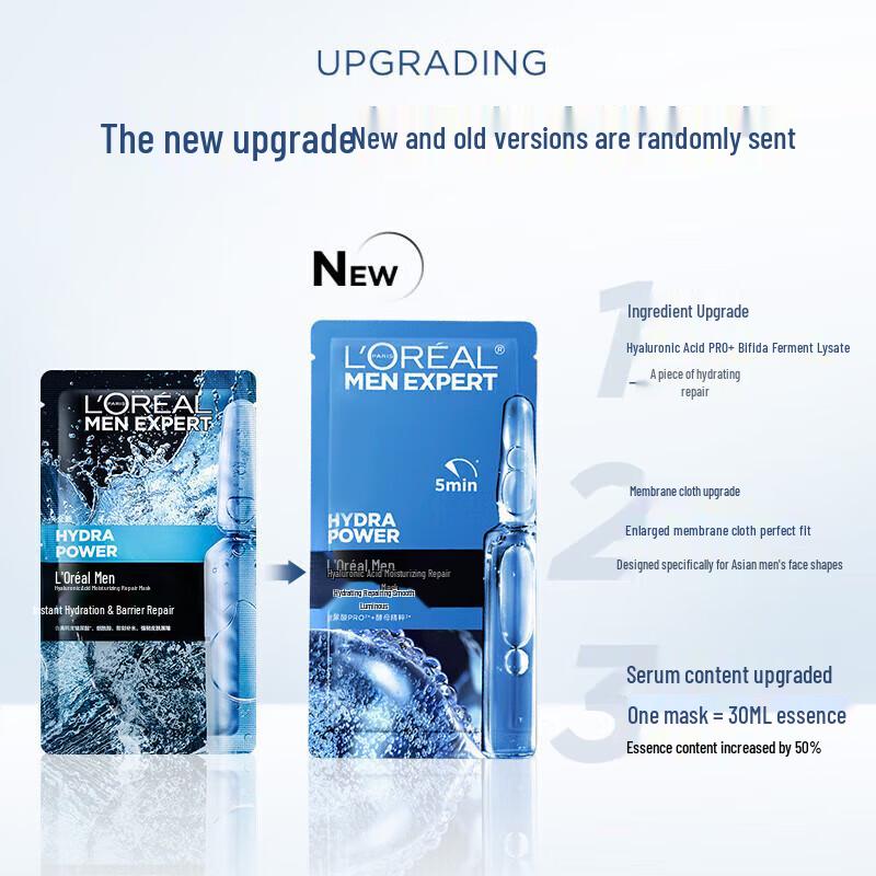 L'Oréal Men's Hyaluronic Acid Hydrating Repair Face Mask