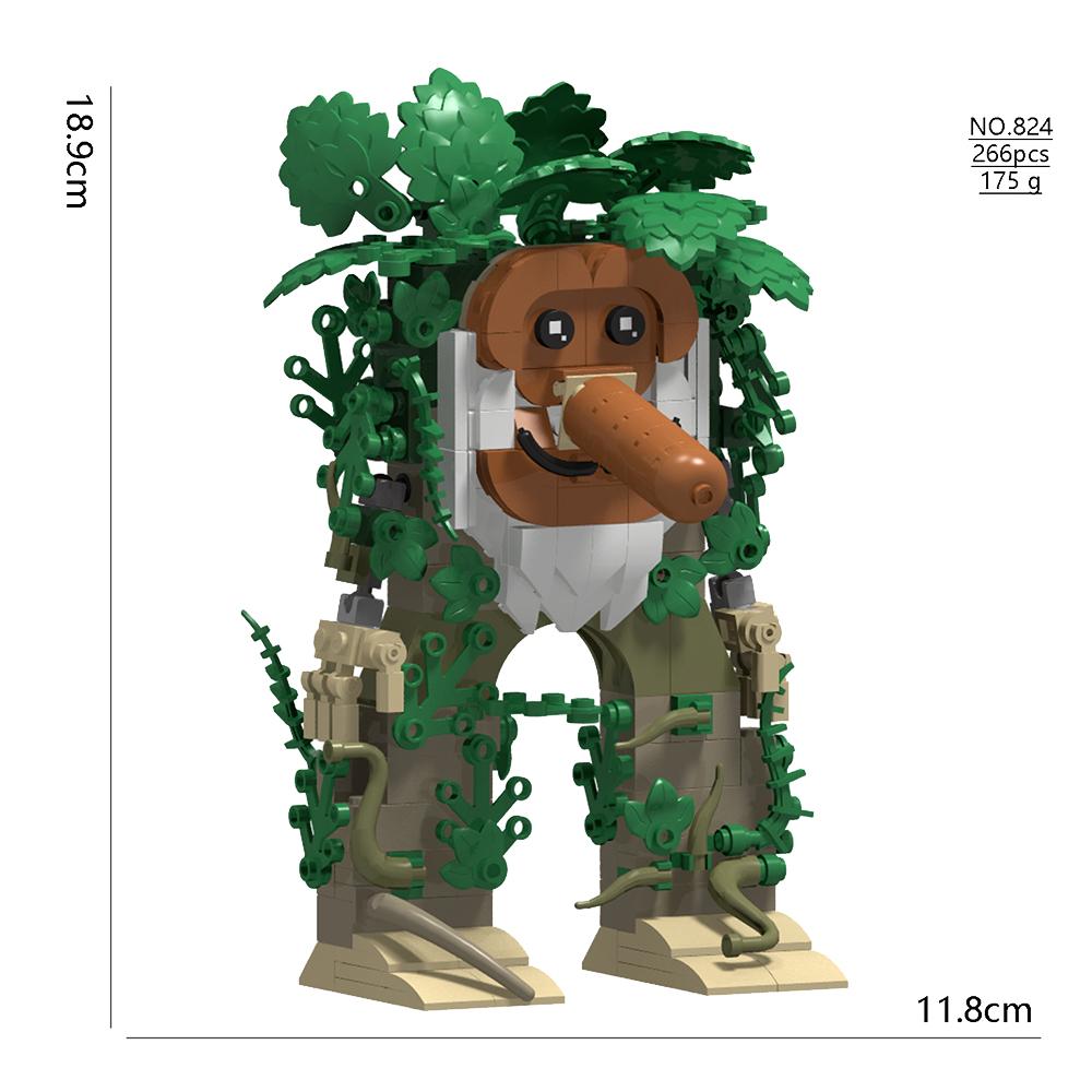 Italian Brainrot Animal MOC Building Block Tung Tung Tung Sahur Wheel Frog Elephant Tree Monster Monkey Toy Desk Decoration Q064