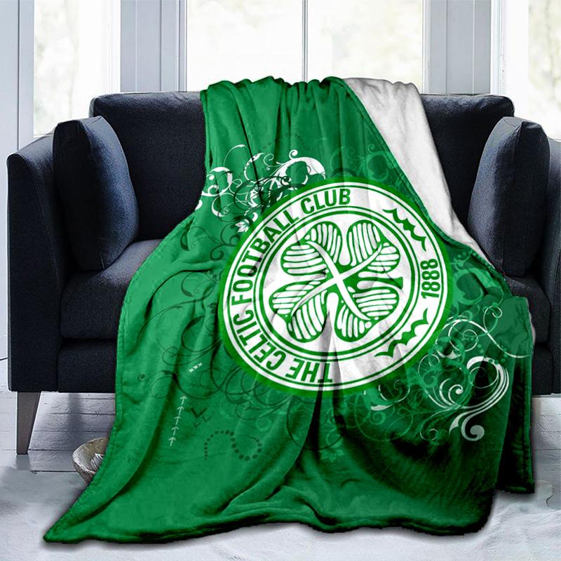 Cel-tic Football Club Crest Printed Throws Blanket Soft Flannel Blankets for Couch Bed Gifts for Men Women Picnic blanket Christmas gifts