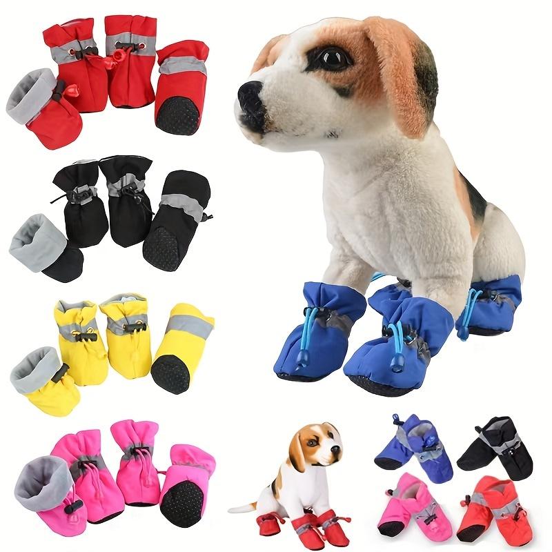 

[Waterproof Soft Bottom Dog Boots] Pet Dog Shoes Puppy Outdoor Soft Bottom for Cat Chihuahua Rain Boots Waterproof Boots Perros XS рожевий