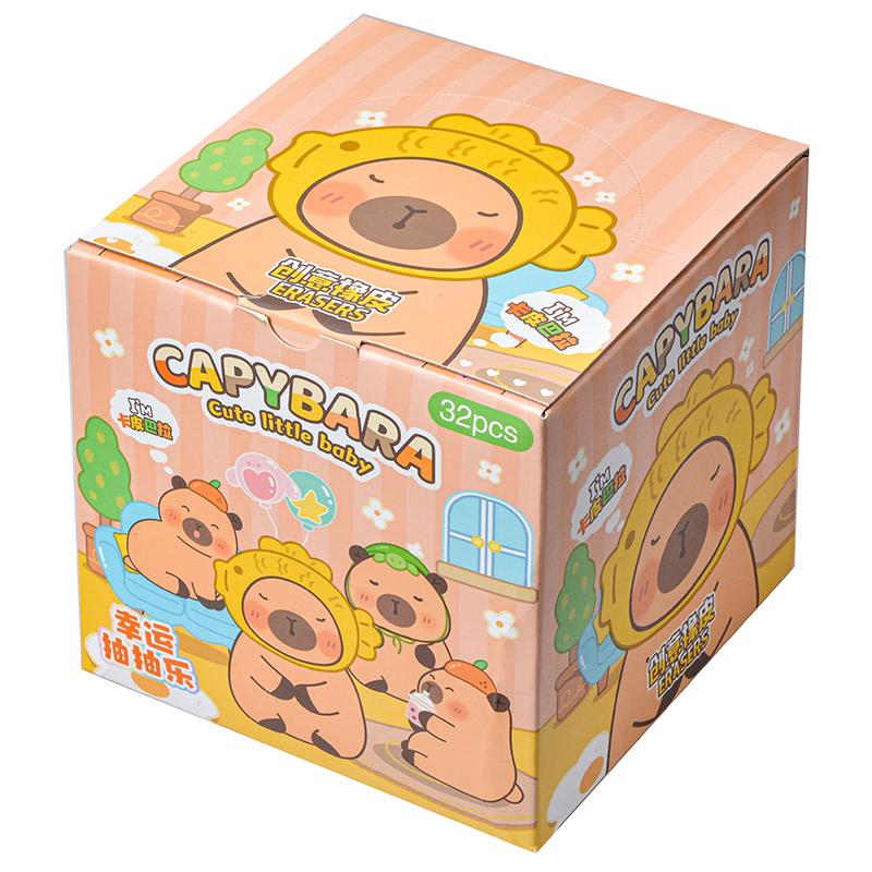 Box 32Pcs Capybara Blind Bag Cute Characters Little Baby Rubber Learning Stationery Model Figure Toy Children s Gift