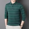 Autumn Men'S Lapel Long Sleeve Polo Shirt Pocket Fashion Business Casual Dad T-Shirt Men'S
