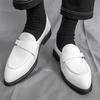Fashion New Men's White Patent Leather Casual Shoes Luxury Designer Male Formal Wedding Dress Monk Strap Loafers Homecoming Footwear