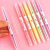 6pcs Dual-Ended Highlighter Marker Pens - Essential for Students & Creatives - Vibrant Colors for Note-Taking and Art Projects