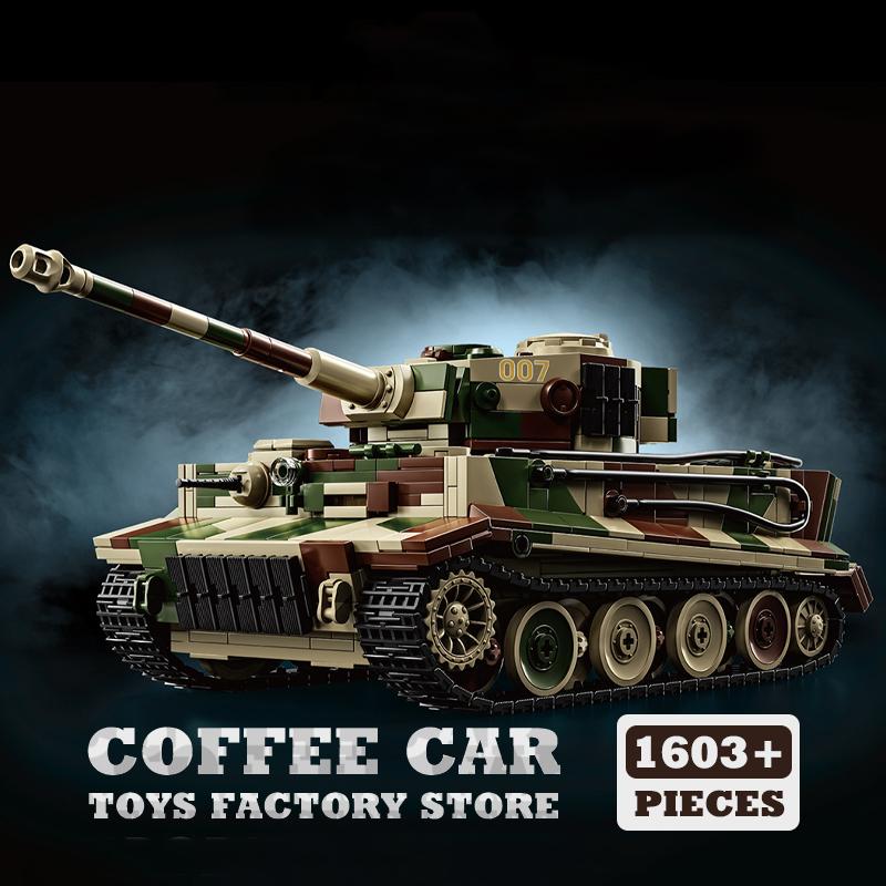 1603Pcs WW2 Military Heavy Tank Building Blocks German Armored Vehicle Bricks DIY Toys Panzer 3D Model Adult Christmas Gifts NEW