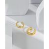 VIANRLA Double Band Ring Dainty Open Cuff Ring Minimalist Gold Ring 925 Sterling Silver 100% Handmade Jewelry Silver Earrings