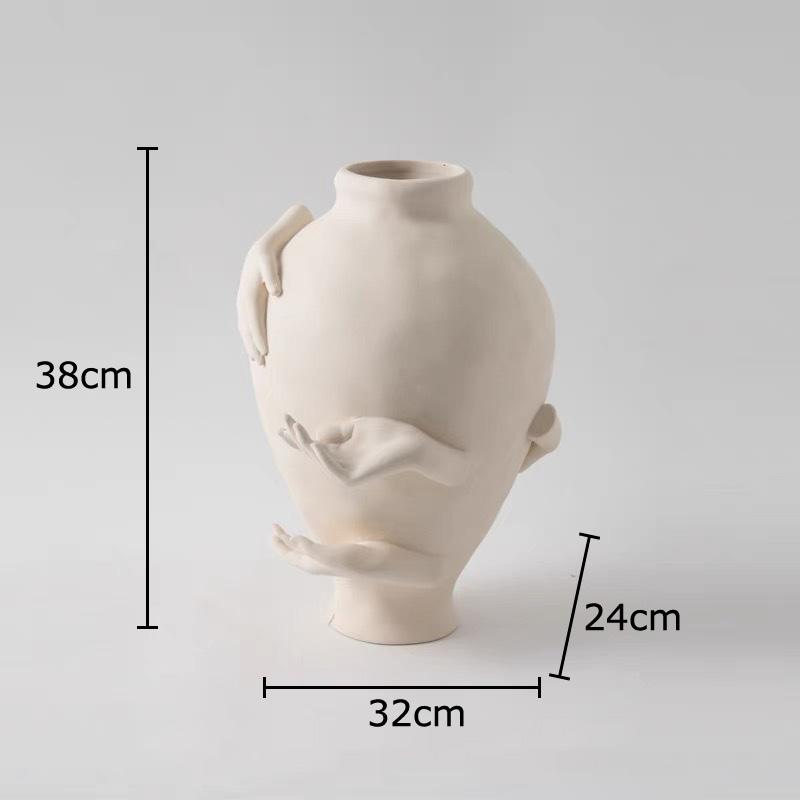 Abstract Art Character Chest Ceramic Vase Desk Decoration Flowers Arrangement Human Body Breast Vases Room Aesthetic Decor
