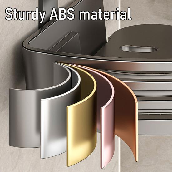 Bathroom Storage Rack No-Drill Corner Shelf with Strong Suction Cups Rustproof Shower Organizer Space-Saving Triangular Bathroom Shelf