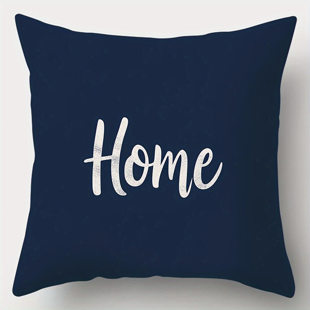 Blue Flower Decorative Pillowcase, Ultra-soft Polyester Material Living Room Sofa Back Car Pillowcase Home Decoration