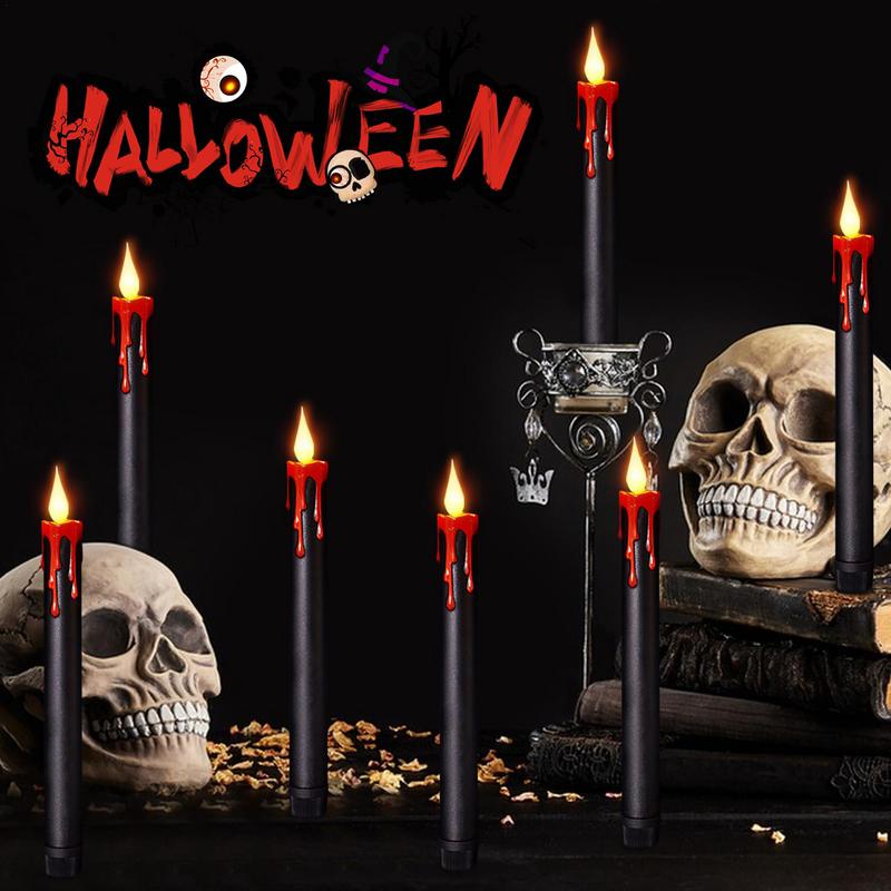 6Pcs Flameless Flickering Candles LED Candles with Remote Control Battery Powered for Home Holiday Party Decoration