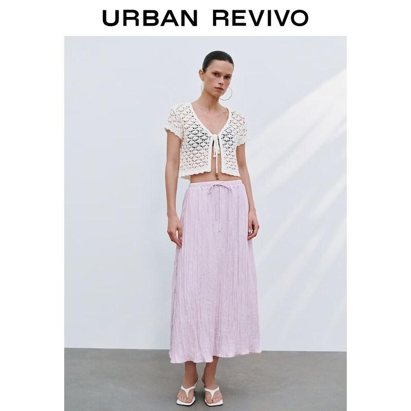 UR2026 Women s Casual Drawstring Oversized Skirt L