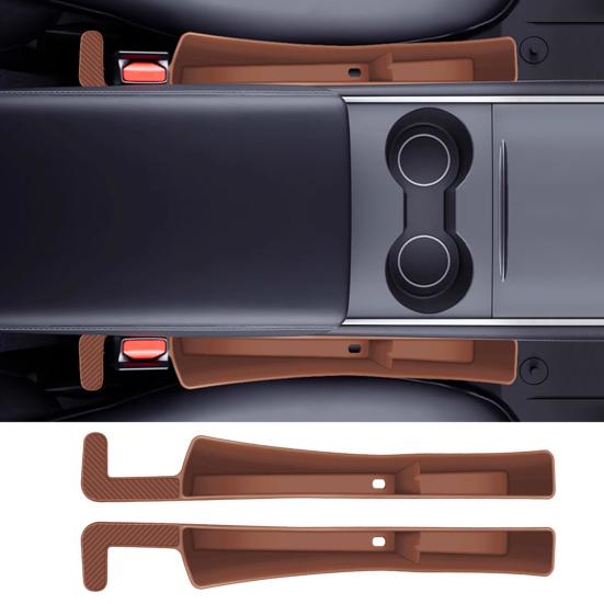 2Pcs Car Seat Gap Fillers Automotive Seat Organizer Large Capacity Easy Installation Universal Car Interior Seat Gap Storage Box