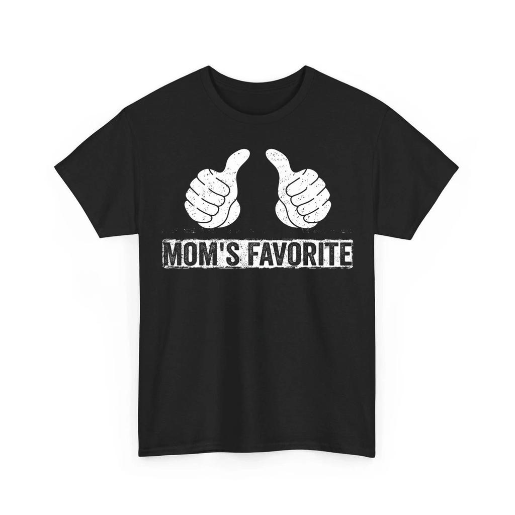 Mom's Favorite Funny Daughter Son Trendy Favorite Child Unisex 100% Cotton T-shirt Mens Tees Top